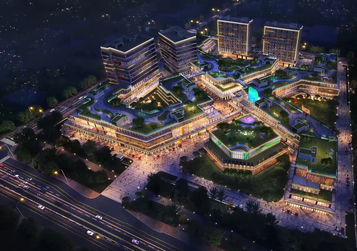 物聯(lián)網(wǎng)產(chǎn)業(yè)園樓頂發(fā)光字及園區(qū)亮化工程圖片